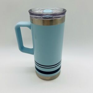 Hearth & Hand Light Blue Travel Mug with Handle12 Oz. Stainless Steel